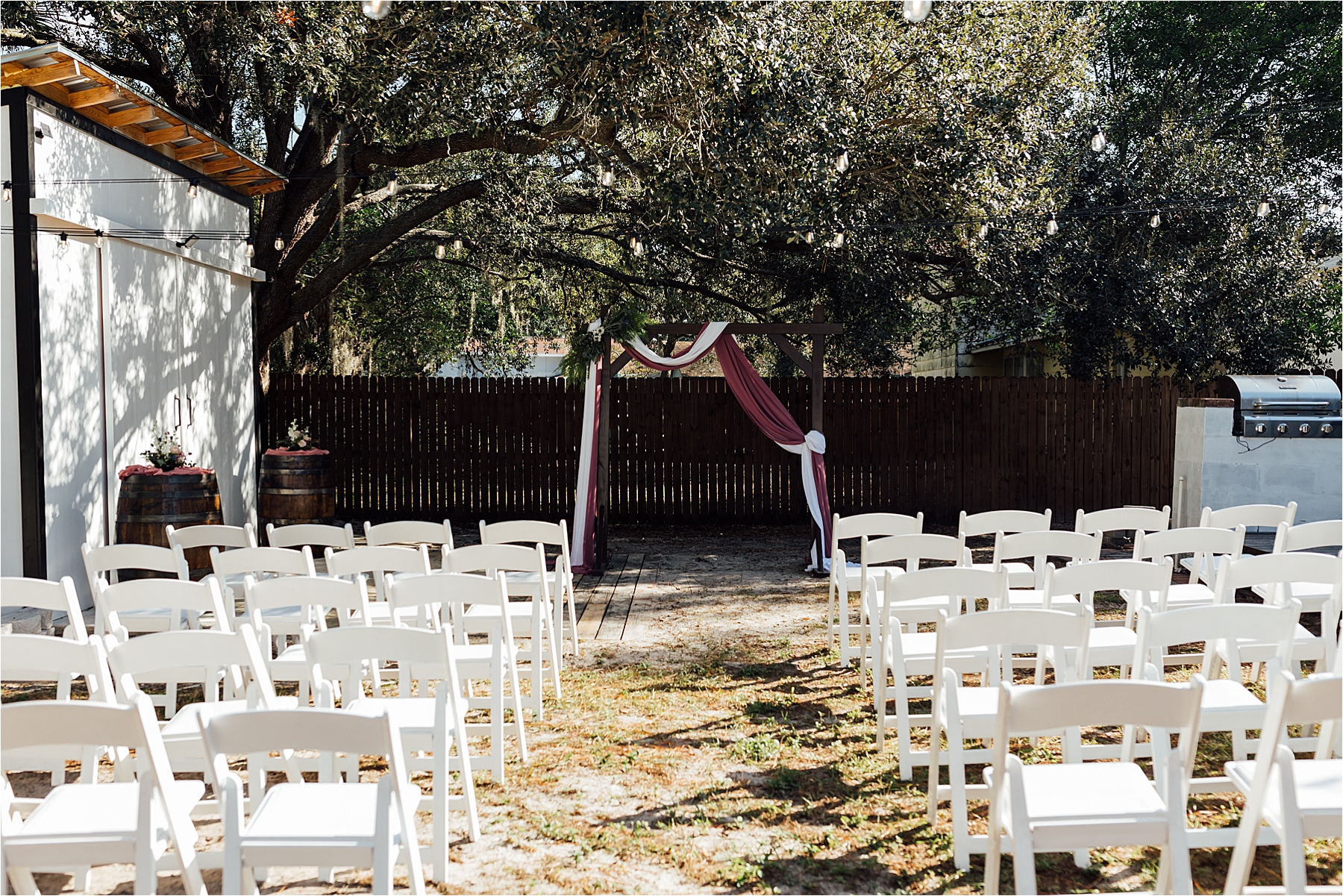 intimate tampa backyard wedding