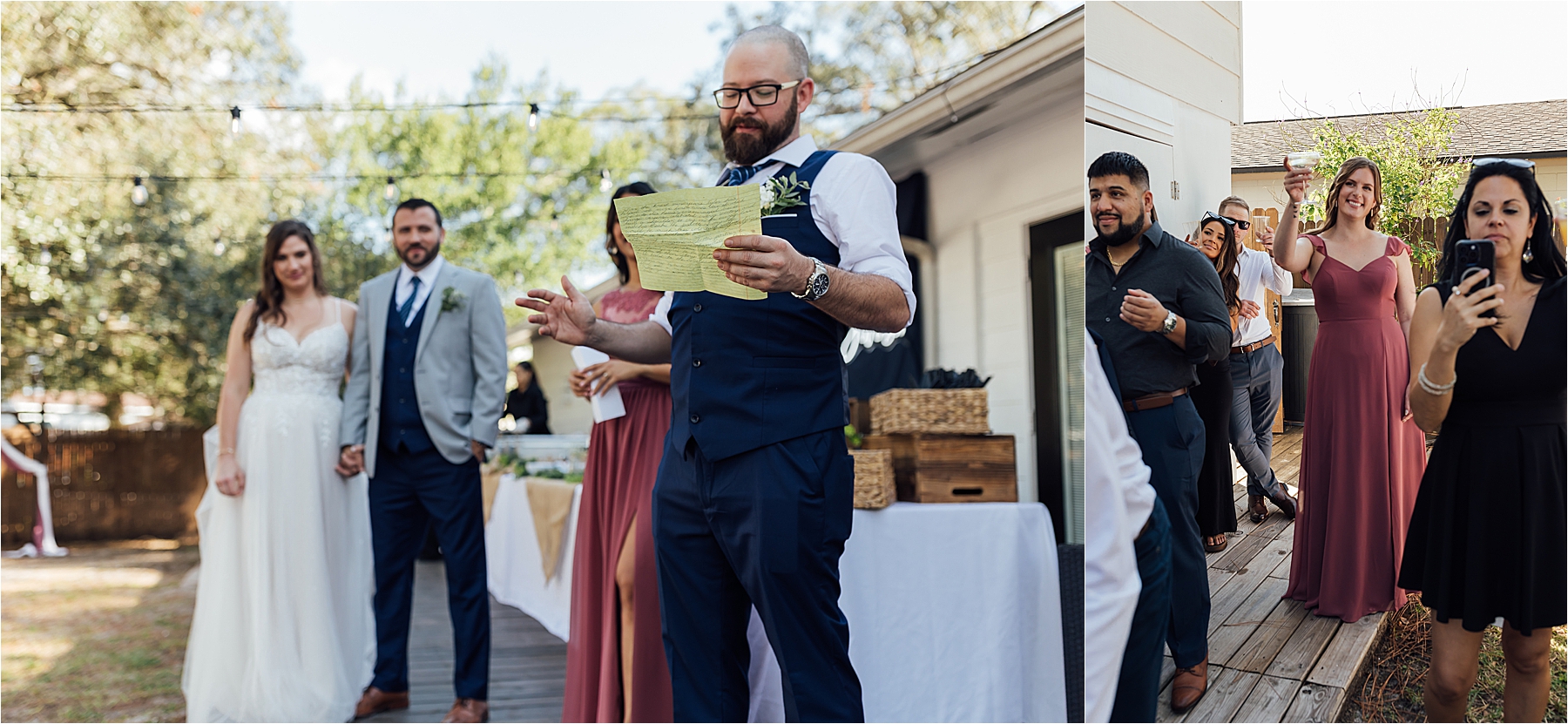 Tampa DIY backyard wedding