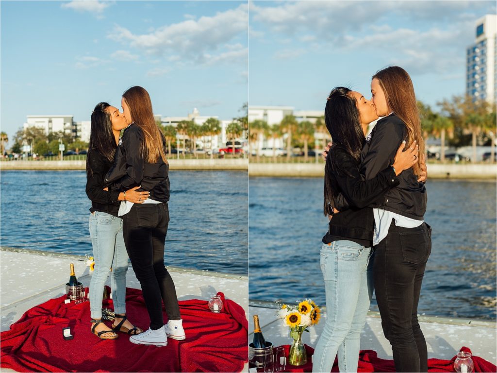 Surprise Proposal,Gigi & Ashley, Tampa Riverwalk