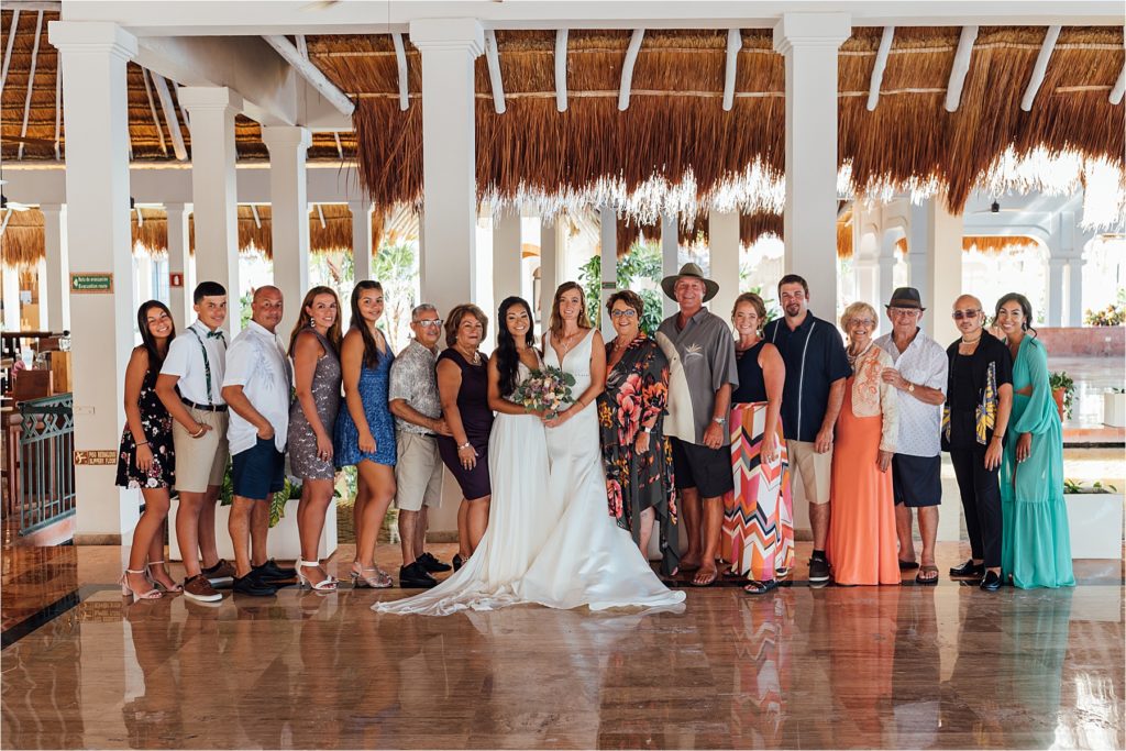 Destination Wedding Cancun Mexico, Gigi & Ashley, Lesbian Wedding, Family Photos