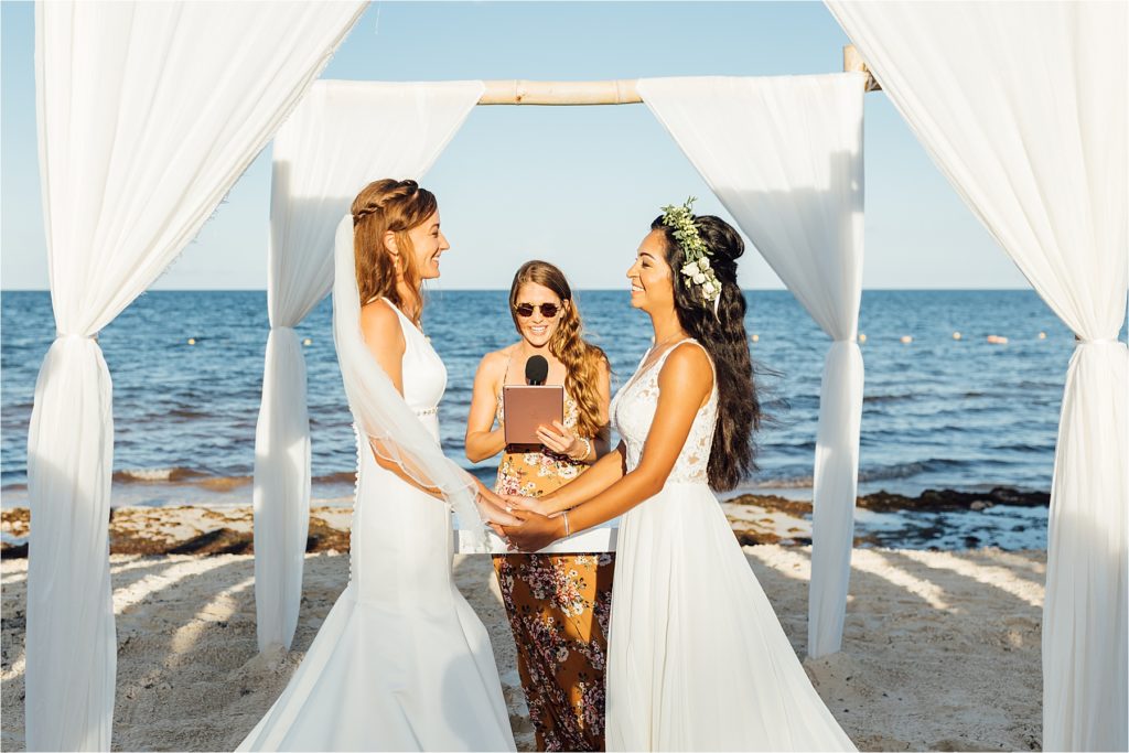 Destination Wedding Cancun Mexico, Gigi & Ashley, Lesbian Wedding, Beach Wedding, Tropical Wedding